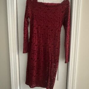 Elegant Red Lace Dress